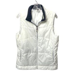 Alo Women's White Quilted Puffer Vest with NVIDIA Logo Size XL Nylon & Polyester